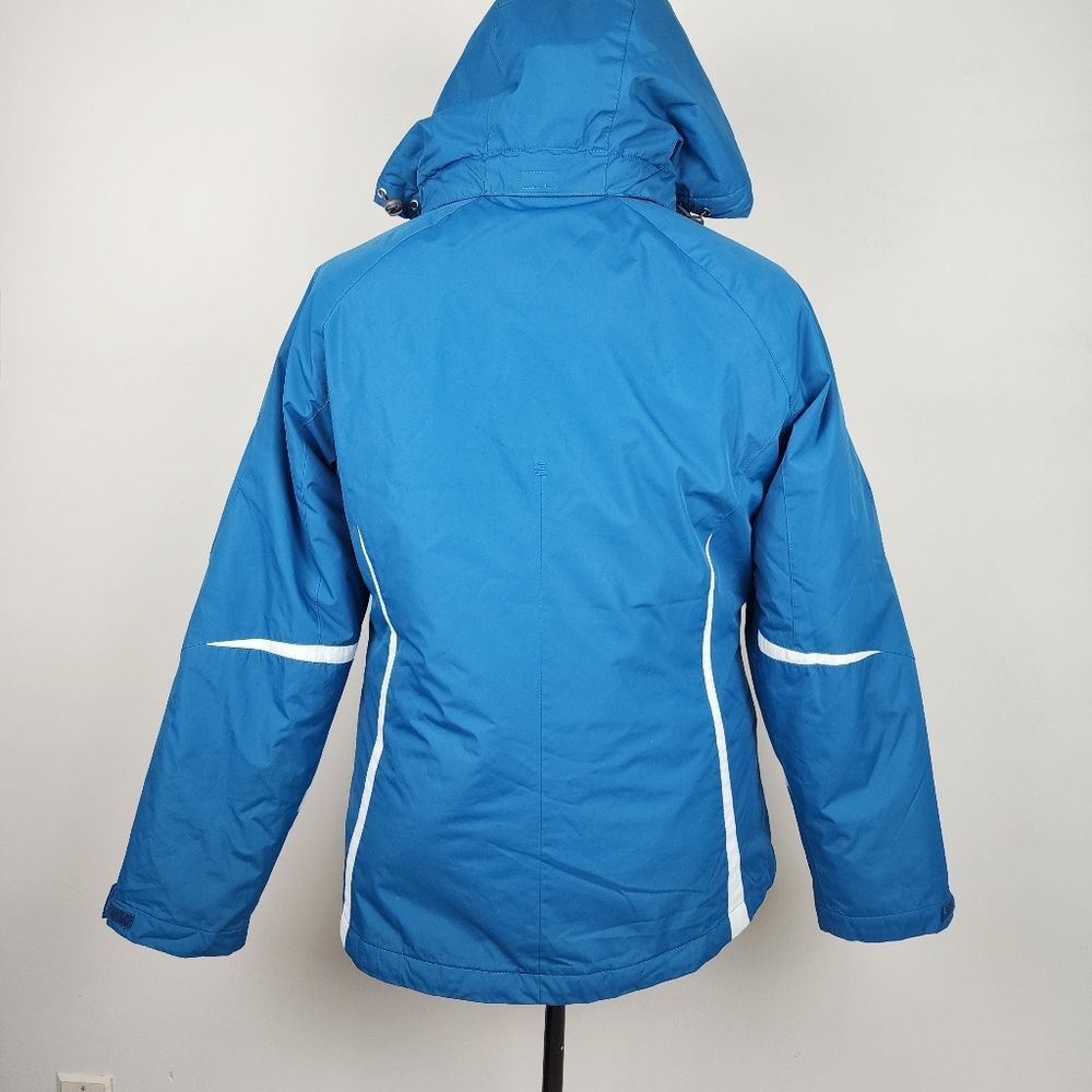 Aspen 3-in-1 Parka Jacket Women's Large Turquoise Blue Gorpcore Hooded Windbreak - Picture 4 of 16